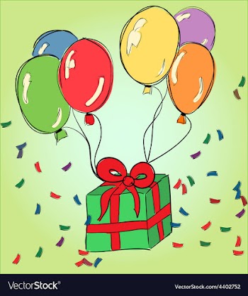Happy birthday drawing 2 vector image