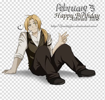 Happy Birthday Edward Elric transparent background PNG clipart