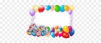 Happy Birthday Frame With Balloons - Happy Birthday Frame Png
