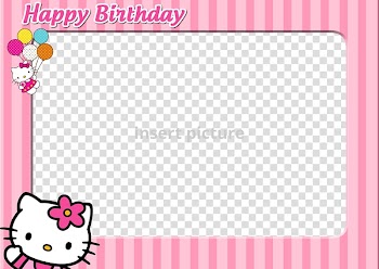 Happy birthday Hello Kitty frame , Hello Kitty Frames, hello transparent background PNG clipart
