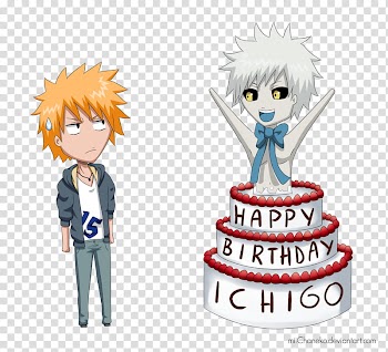 Happy Birthday Ichigo transparent background PNG clipart