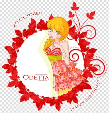 Happy Birthday Odetta transparent background PNG clipart