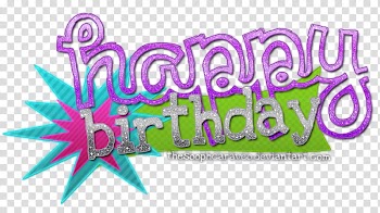 Happy Birthday Para constaanza pedido, happy birthday glitter illustration transparent background PNG clipart
