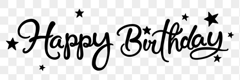 Happy birthday png message, minimal | Free PNG - rawpixel