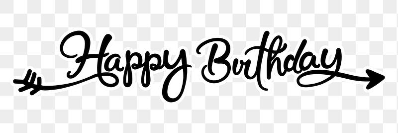 Happy birthday png message, minimal | Free PNG - rawpixel