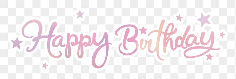 Happy birthday png sticker, pastel | Free PNG - rawpixel