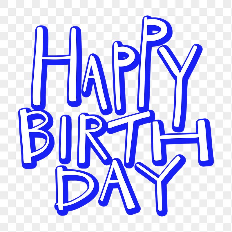 Happy Birthday png typography sticker, | Free PNG - rawpixel