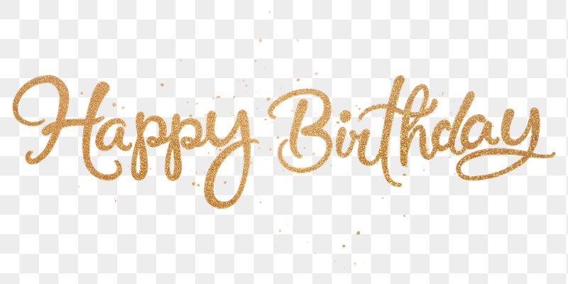Happy birthday png word, gold | Free PNG - rawpixel