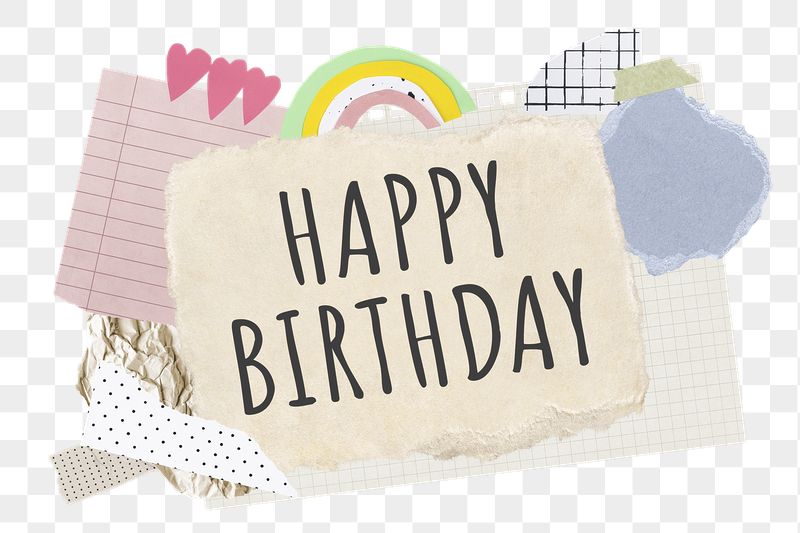 Happy Birthday png word sticker | Free PNG - rawpixel