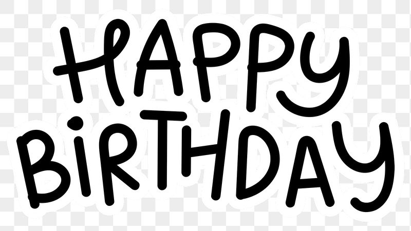 Happy Birthday png word sticker | Free PNG - rawpixel