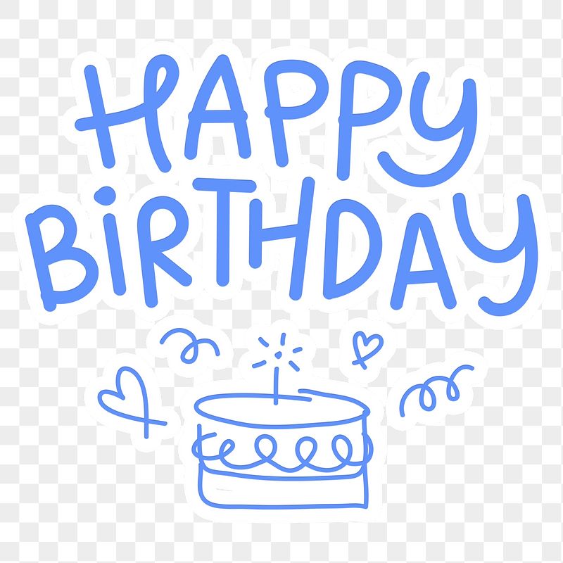 Happy Birthday png word sticker | Free PNG - rawpixel