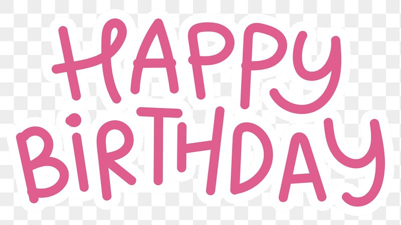 Happy Birthday png word sticker | Free PNG - rawpixel