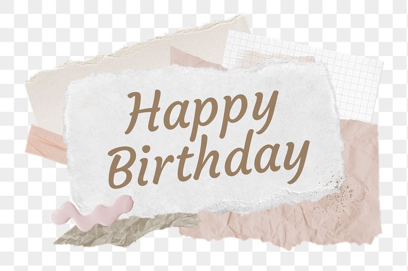 Happy Birthday png word sticker | Free PNG - rawpixel