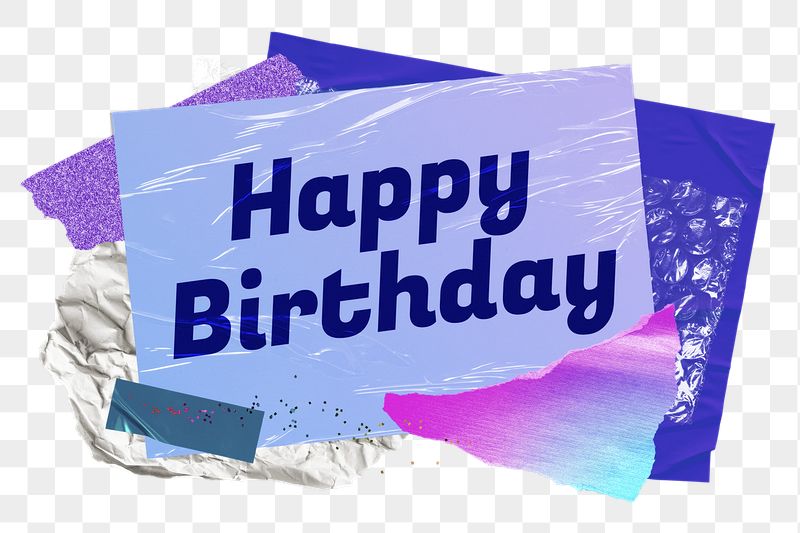 Happy Birthday png word sticker | Free PNG - rawpixel
