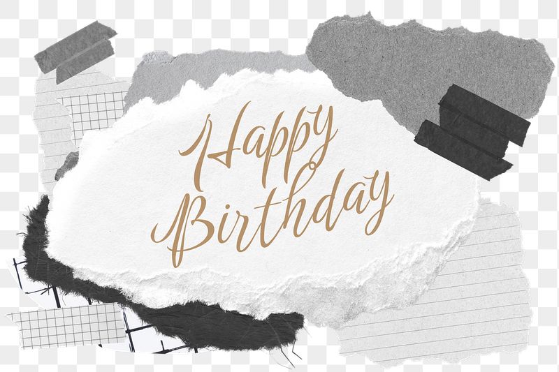 Happy Birthday png word sticker | Free PNG - rawpixel