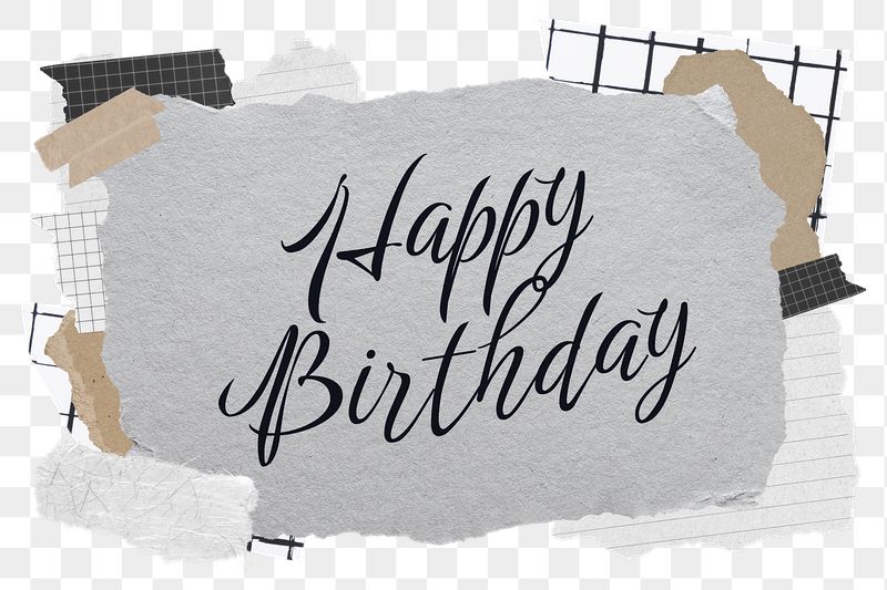 Happy Birthday png word sticker | Free PNG - rawpixel