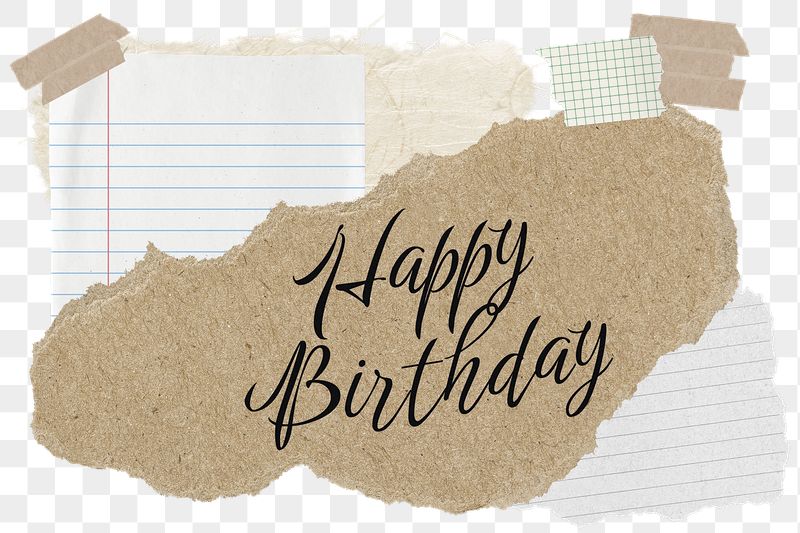 Happy Birthday png word sticker | Free PNG - rawpixel