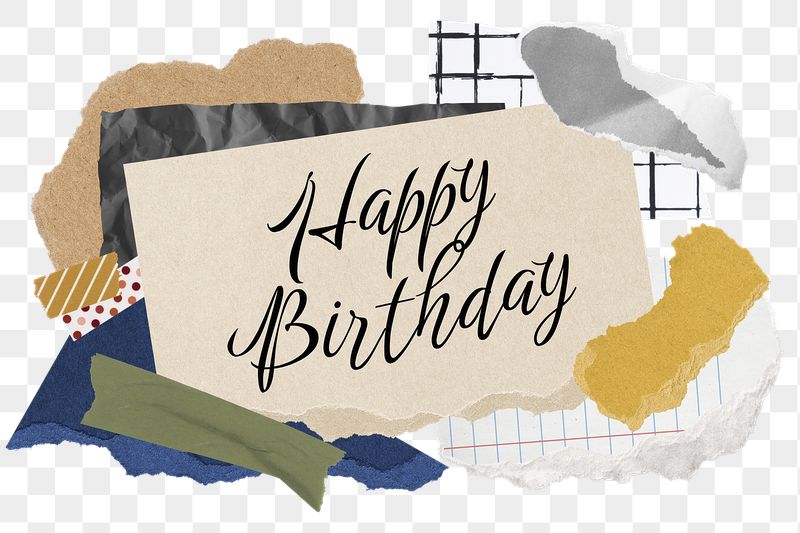 Happy Birthday png word sticker | Free PNG - rawpixel