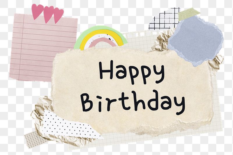 Happy Birthday png word sticker | Free PNG - rawpixel