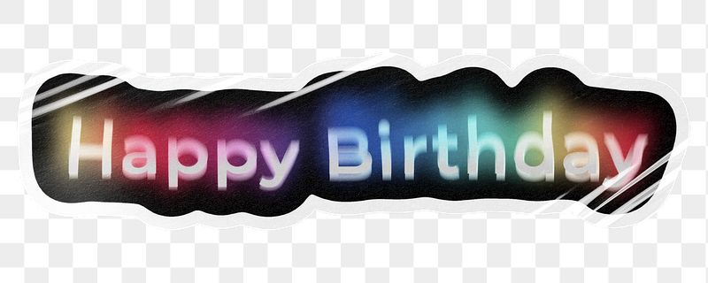 Happy birthday png word sticker, | Free PNG - rawpixel