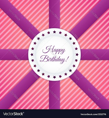 					Happy Birthday Postcard vector image														
