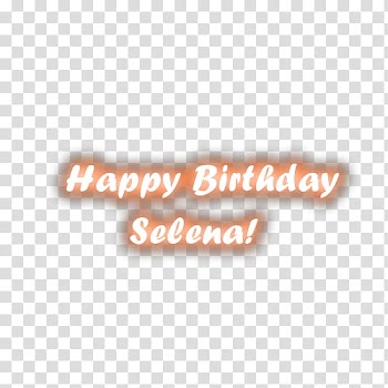 Happy Birthday Selena Text transparent background PNG clipart