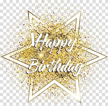 Happy Birthday star , Golden Stars Euclidean , painted gold stars transparent background PNG clipart