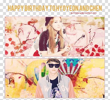 Happy Birthday To Hyoyeon And Chen transparent background PNG clipart