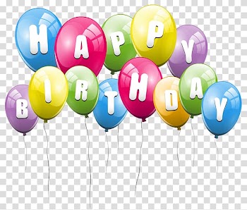 Happy Birthday to You Balloon , Colored balloons transparent background PNG clipart