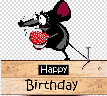 Happy Birthday to You Greeting card Cartoon, Mouse cartoon birthday cards transparent background PNG clipart