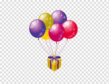 Happy Birthday to You Greeting card Wish , Cartoon balloon gift transparent background PNG clipart