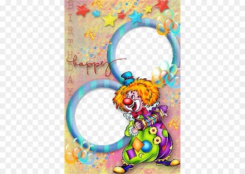 Happy Birthday to You Picture frame Birthday cake - Happy Birthday Clown Photo Frame 