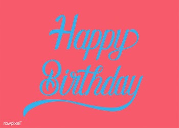Happy birthday typography design illustration | Free stock vector - 425571