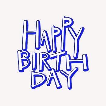 Happy Birthday  typography sticker | Free Vector - rawpixel