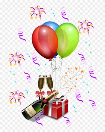 Happy Birthday - Wedding Balloons Clipart