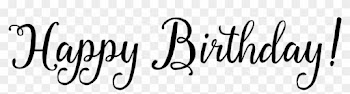 Happy Birthday Word Art - Calligraphy