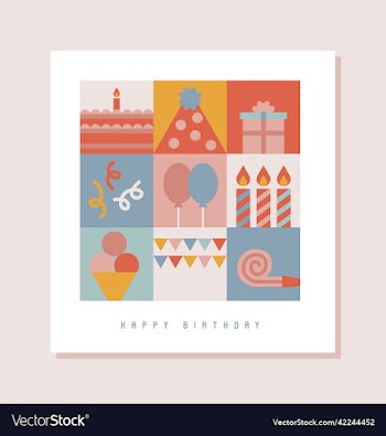 happy birthsday card postcard pattern background
