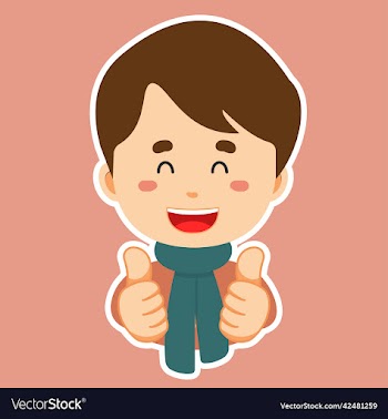 happy boy character sticker