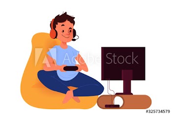 Happy boy on the couch with console controller