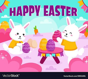 happy bunny celebrating easter festival