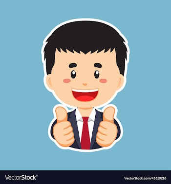 happy businessman character sticker