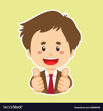 happy businessman character sticker