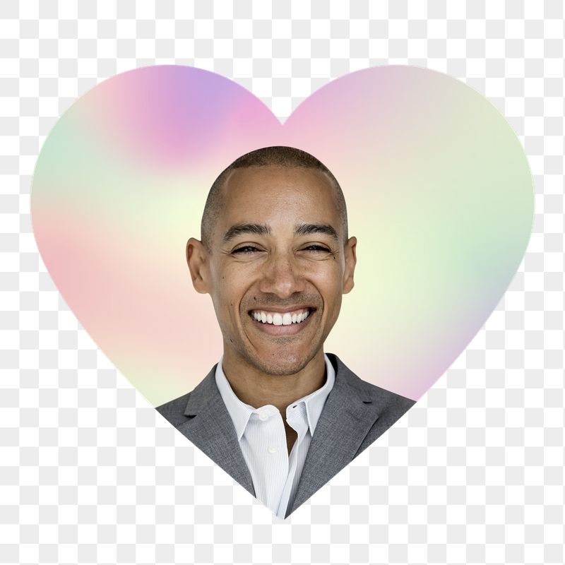 Happy businessman png, heart badge | Free PNG - rawpixel