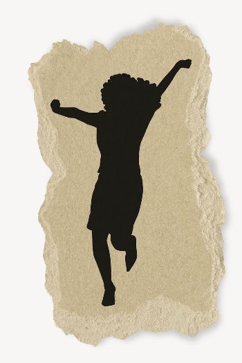 Happy businesswoman silhouette ripped paper, | Free PSD - rawpixel