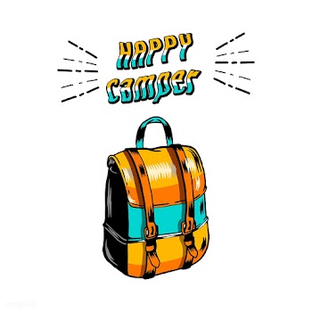 Happy camper sticker | Free stock vector - 575146