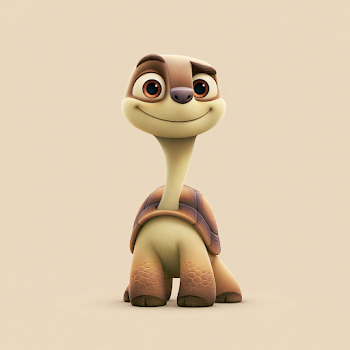 Happy Cartoon Sudanese Tortoise