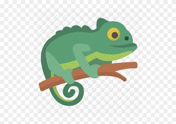 Happy Chameleon Vector Illustration - Chameleon Emoji