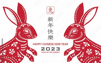 Happy Chinese new year 2023 Zodiac sign, year of the Rabbit