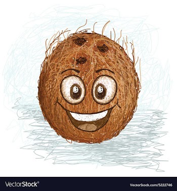 Happy coconut vector image