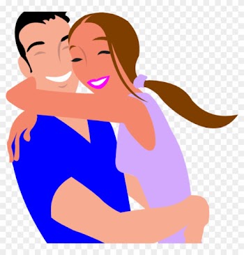 Happy Couple Clipart Happy Couple Clip Art At Clker - Two People Hugging Cartoon